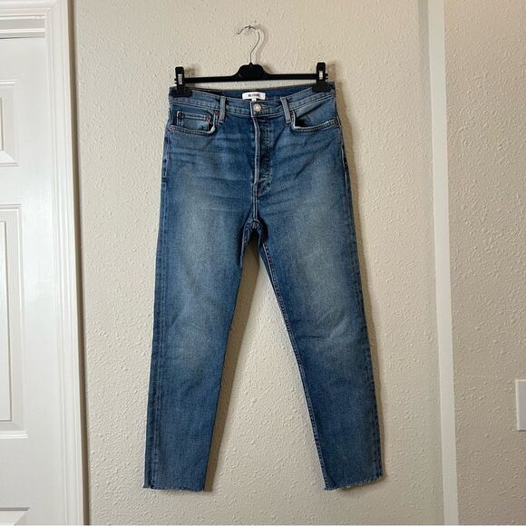 RE/DONE High Waisted Button Fly Debim Jeans Size 29 Medium Wash - Picture 2 of 8